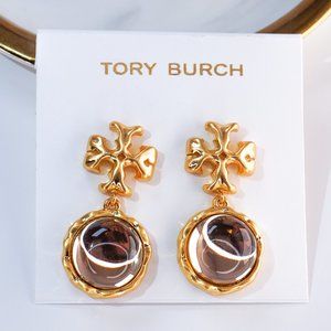 Tory Burch Roxanne Resin Drop Earring in Violet (BRAND NEW)